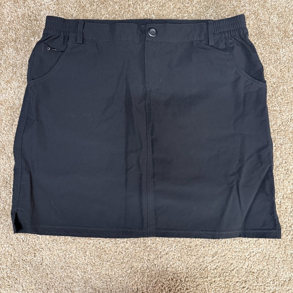 Willit Mini Skort Womens XL Black Built In Brief UPF 50+ Golf Tennis Pickleball